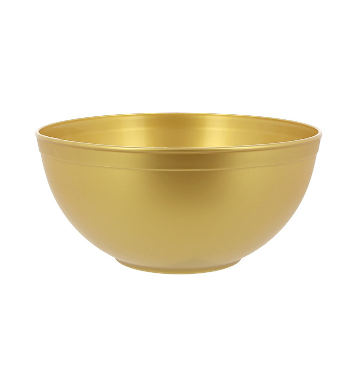 Bowl Reusable Durable PP Mineral Gold 2l Ø20cm (1 Unit) Bowl Reusable Durable PP Mineral Gold 2l Ø20cm (1 Unit)