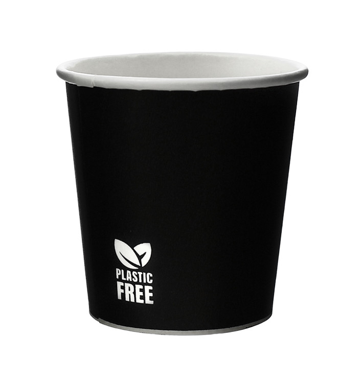 Plastic-Free Paper Cup 4 Oz/120ml Black Ø6,2cm (100 Units) Plastic-Free Paper Cup 4 Oz/120ml Black Ø6,2cm (100 Units)