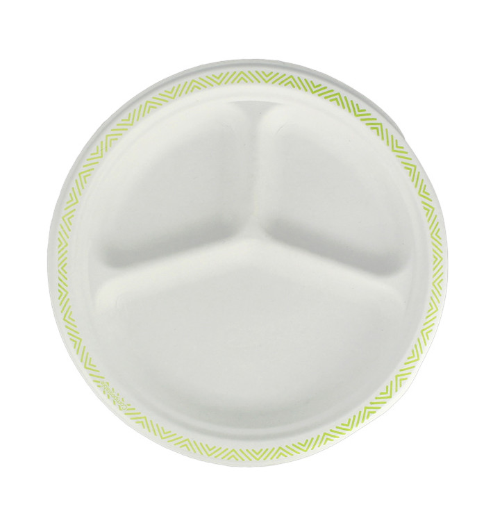 Wood Pulp Chinet Paper Plate Flavour 3 Comp. 26 cm (540 Units) Wood Pulp Chinet Paper Plate Flavour 3 Comp. 26 cm (540 Units)