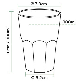Plastic Cup PP "Deco" Clear 300 ml (30 Units)