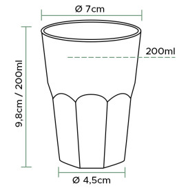 Plastic Cup PP "Deco" Clear 200 ml (25 Units)