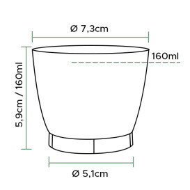 Plastic Cup PS Injection Moulding "Cool Cup" 160 ml (25 Units)