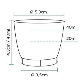 Plastic Shot PS Injection Moulding "Cool" 40 ml (50 Units)
