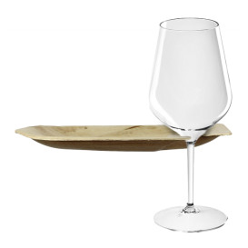 Plam Leaf Plate with Glass Holder 21x21x1,5cm (200 Units)