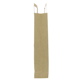 Paper Bottle Bag with Handles Kraft 19+8x37cm (50 Units) 