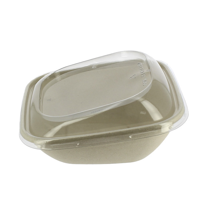 Sugarcane Container with Lid 750ml 19x19x8cm (15 Units) Sugarcane Container with Lid 750ml 19x19x8cm (15 Units)