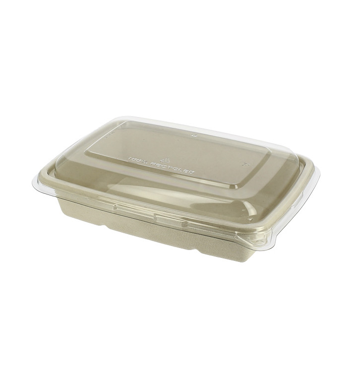 Sugarcane Container with Lid 950ml 23x16x6cm (15 Units) Sugarcane Container with Lid 950ml 23x16x6cm (15 Units)