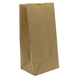 Paper Bag without Handle Kraft Brown 45g/m² 12+8x24cm (1.000 Units)