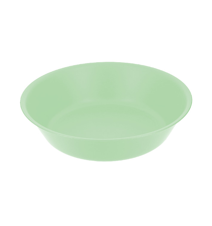 Reusable Plate Durable PP Mineral Green Ø18cm (54 Units) Reusable Plate Durable PP Mineral Green Ø18cm (54 Units)