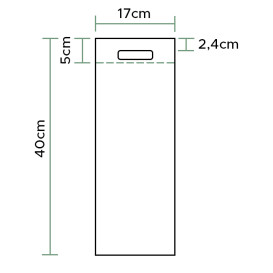 Non-Woven Bag with Die-cut Handles Black 17+10x40cm (25 Units)