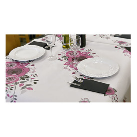Pre-Cut Paper Tablecloth "Bouquet" 37g 1,2x1,2m (300 Units)  