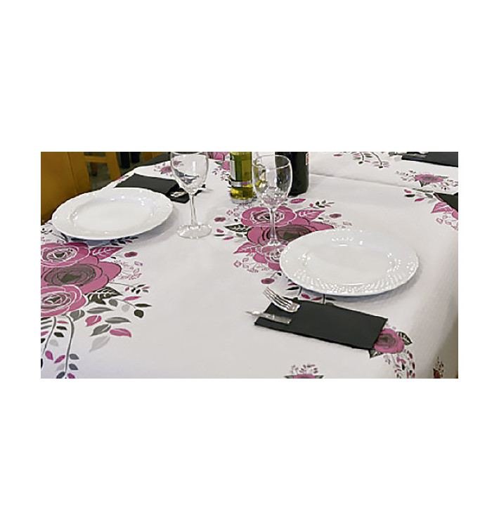 Pre-Cut Paper Tablecloth "Bouquet" 37g 1,2x1,2m (300 Units) Pre-Cut Paper Tablecloth "Bouquet" 37g 1,2x1,2m (300 Units)
