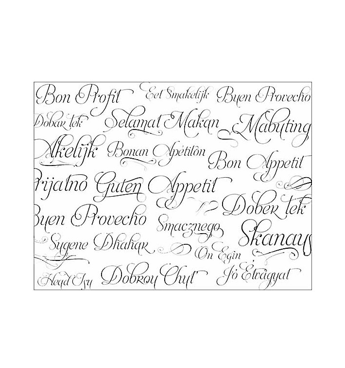 Pre-Cut Paper Tablecloth "Buen Provecho" 37g 1x1m (400 Units) Pre-Cut Paper Tablecloth "Buen Provecho" 37g 1x1m (400 Units)