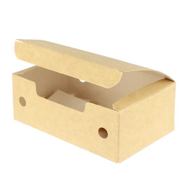 Paper Take-Out Box Small size Kraft 1,15x0,72x0,43cm (25 Units)