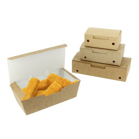 Paper Take-Out Box Small size Kraft 1,15x0,72x0,43cm (25 Units)