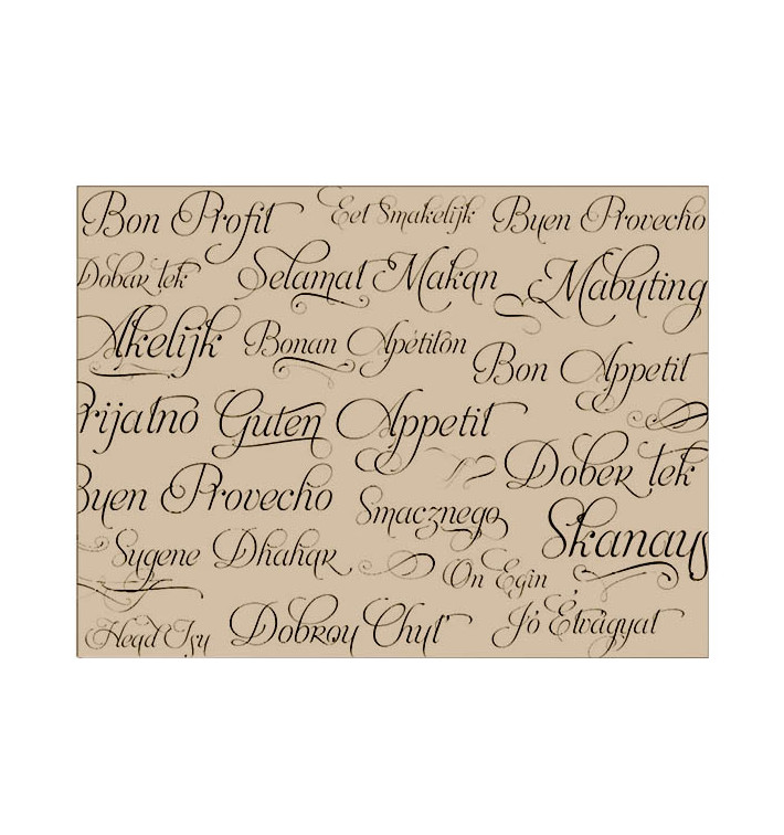 Pre-Cut Paper Tablecloth 1x1m "Buen Provecho" Kraft 1x1m (400 Units) Pre-Cut Paper Tablecloth 1x1m "Buen Provecho" Kraft 1x1m (400 Units)