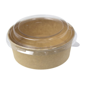 Paper Kraft-Kraft Soup Bowl with PP Lid 550ml (250 Units)