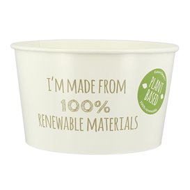Renewable Paper Salad Bowl White 635ml Ø12,5cm (360 Units)