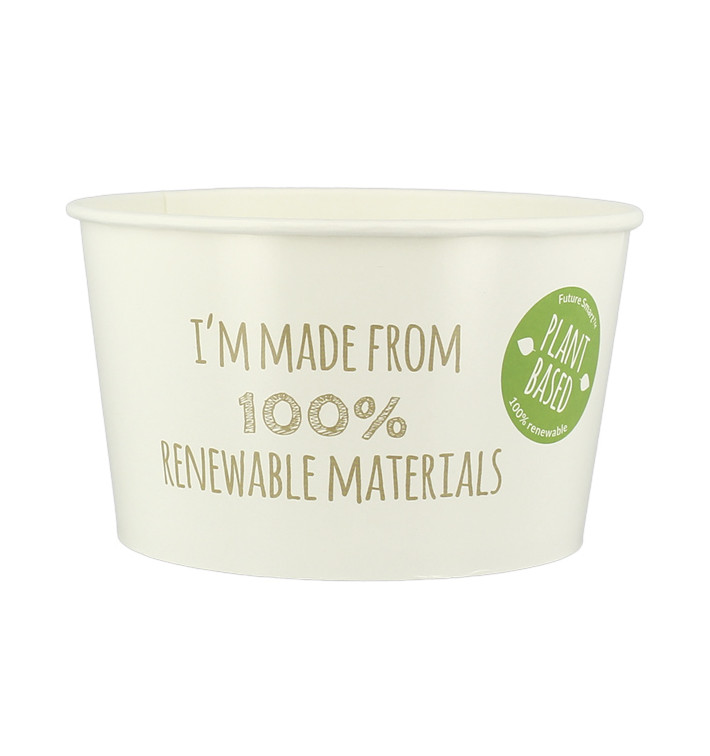 Renewable Paper Salad Bowl White 635ml Ø12,5cm (45 Units) Renewable Paper Salad Bowl White 635ml Ø12,5cm (45 Units)