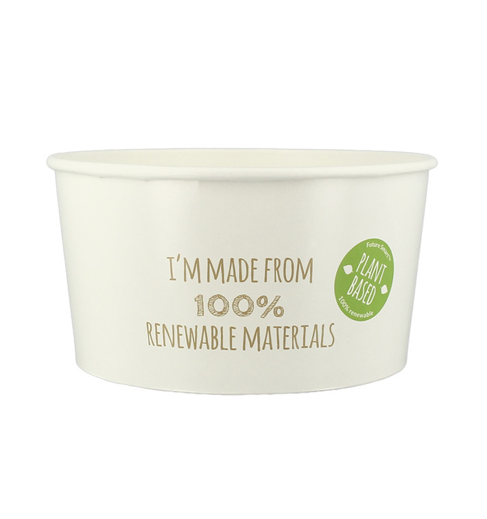 Renewable Paper Salad Bowl White 1030ml Ø15,1cm (34 Units) Renewable Paper Salad Bowl White 1030ml Ø15,1cm (34 Units)