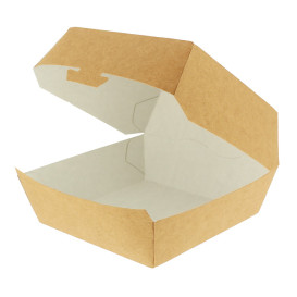 Paper Burger Box Kraft XXL 14,5x14,5x8cm (400 Units)