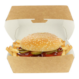 Paper Burger Box Kraft Mega Size16,5x18x9cm (200 Units)