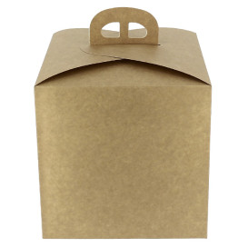 Kraft Carton Panettone Box 500g 18,5x18,5x18,5cm (100 Units) 