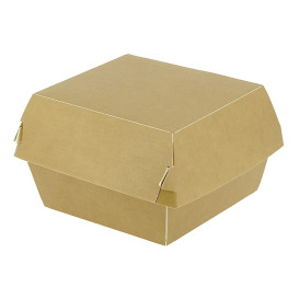 Paperboard Burger Box Kraft Double Closing 11x11x7,5cm (450 Units)