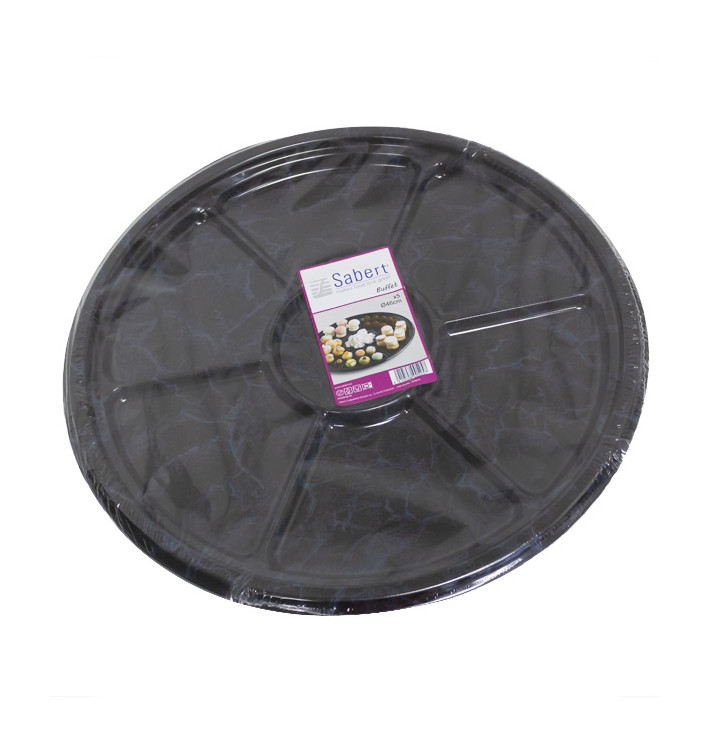 Plastic Tray Marble 6C 46 cm (5 Units) Plastic Tray Marble 6C 46 cm (5 Units)