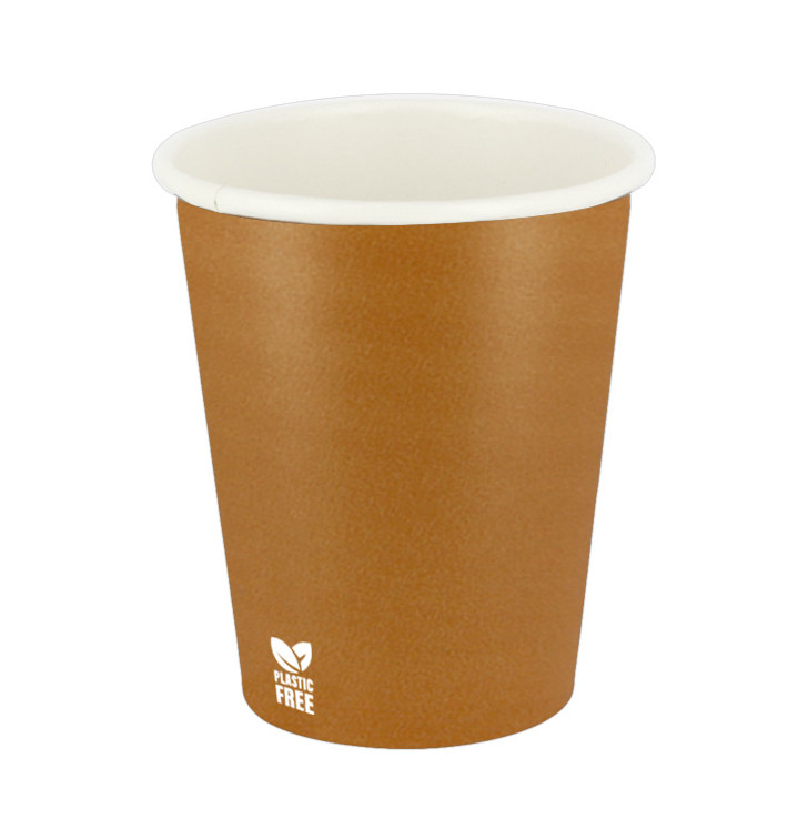 Plastic-Free Paper Cup 7 Oz/210ml "Caramel" Ø7cm (1.000 Units) Plastic-Free Paper Cup 7 Oz/210ml "Caramel" Ø7cm (1.000 Units)