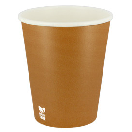 Plastic-Free Paper Cup 8 Oz/240ml "Caramel" Ø8,0cm (1.000 Units)