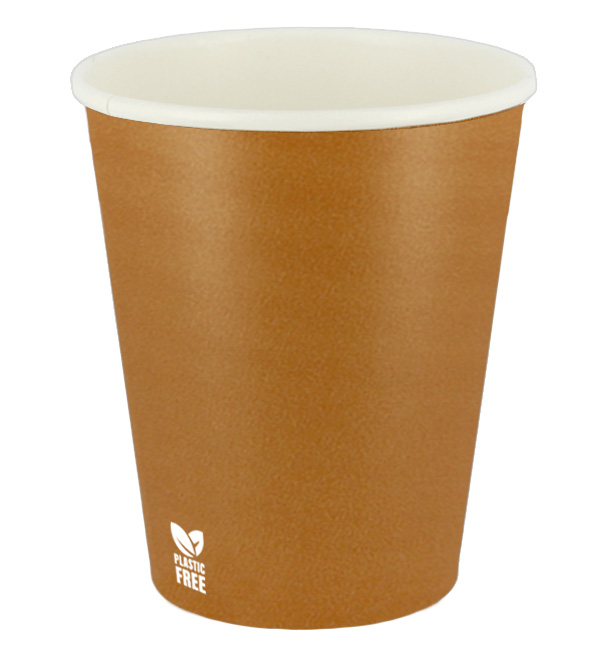 Plastic-Free Paper Cup 8 Oz/240ml "Caramel" Ø8,0cm (1.000 Units)