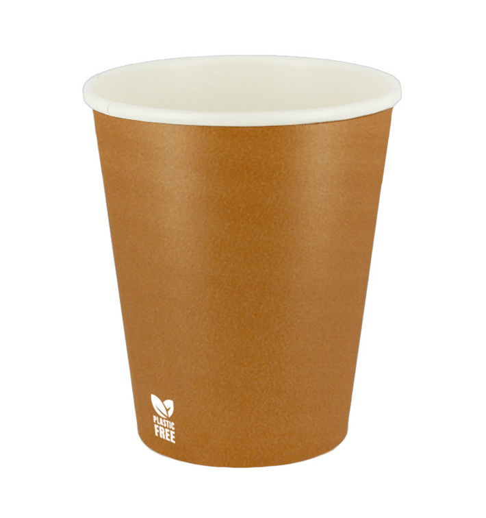 Plastic-Free Paper Cup 8 Oz/240ml "Caramel" Ø8,0cm (50 Units) Plastic-Free Paper Cup 8 Oz/240ml "Caramel" Ø8,0cm (50 Units)