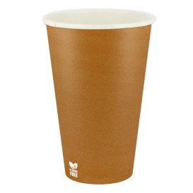 Plastic-Free Paper Cup 12 Oz/360ml "Caramel" Ø8cm (1.000 Units)