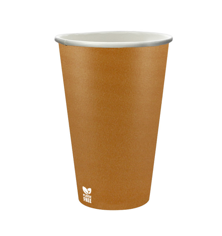 Plastic-Free Paper Cup 12 Oz/360ml "Caramel" Ø8cm (50 Units) Plastic-Free Paper Cup 12 Oz/360ml "Caramel" Ø8cm (50 Units)