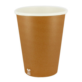 Plastic-Free Paper Cup 14 Oz/420ml "Caramel" Ø9,0cm (1.000 Units)