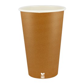 Plastic-Free Paper Cup 16 Oz/480ml "Caramel" Ø9,0cm (1.000 Units)