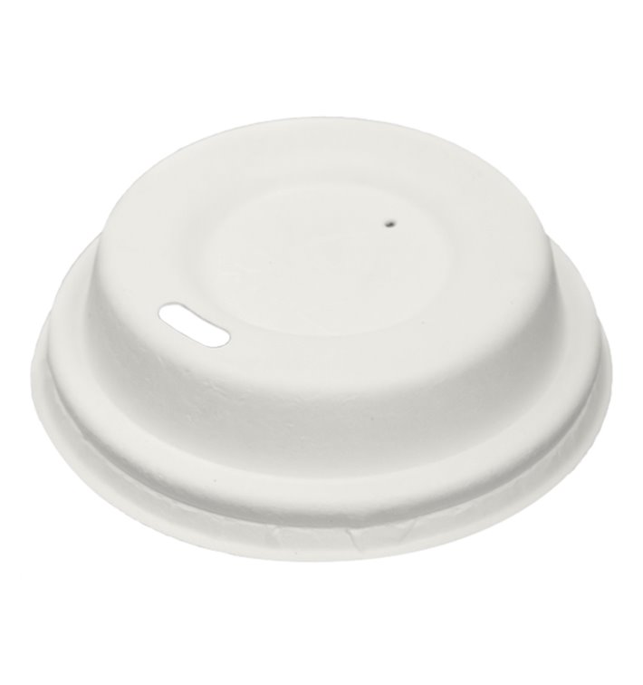 Lid with Hole of Moulded Cellulose Fibre White Ø6,2cm (2.000 Units) Lid with Hole of Moulded Cellulose Fibre White Ø6,2cm (2.000 Units)