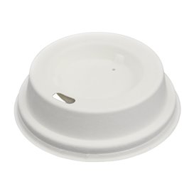 Lid with Hole of Moulded Cellulose Fibre White Ø7,0cm (2.100 Units)