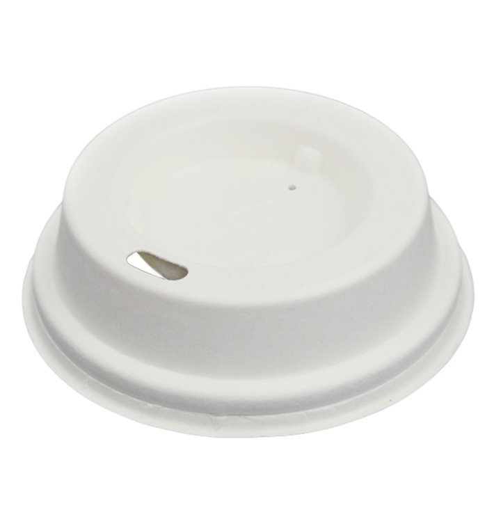 Lid with Hole of Moulded Cellulose Fibre White Ø7,0cm (2.100 Units)