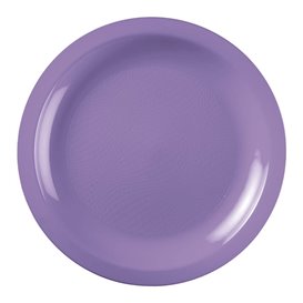 Plastic Plate Flat Lilac "Round" PP Ø18,5 cm (600 Units)