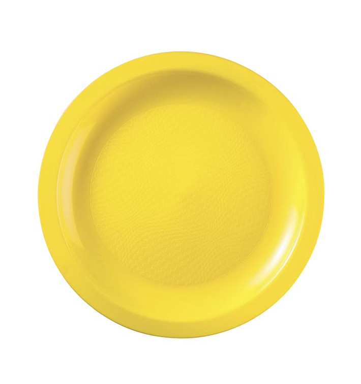 Plastic Plate Flat Yellow "Round" PP Ø18,5cm (600 Units) Plastic Plate Flat Yellow "Round" PP Ø18,5cm (600 Units)