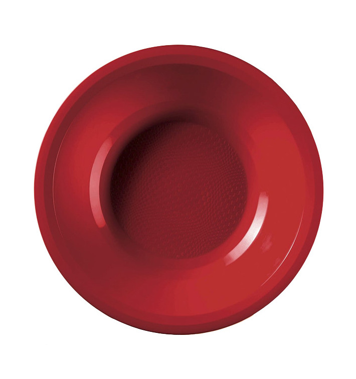 Plastic Plate Deep Red "Round" PP Ø19,5 cm (600 Units) Plastic Plate Deep Red "Round" PP Ø19,5 cm (600 Units)