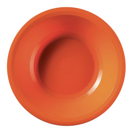 Plastic Plate Deep Orange "Round" PP Ø19,5 cm (50 Units) 