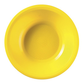 Plastic Plate Deep Yellow "Round" PP Ø19,5 cm (50 Units) 