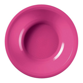 Plastic Plate Deep Fuchsia "Round" PP Ø19,5 cm (600 Units)