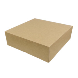 Kraft Carton Box with flip-top front 32x32+10cm (25 Units)