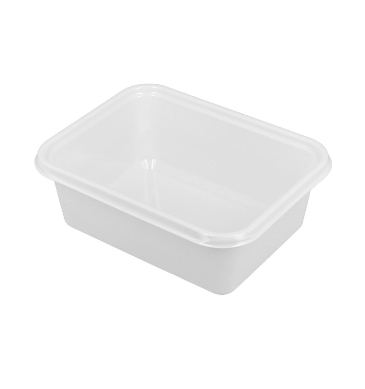 Plastic Container White 12,7x9,1x4,2cm 300ml (100 Units) Plastic Container White 12,7x9,1x4,2cm 300ml (100 Units)