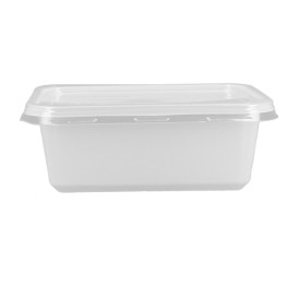 Container with Plastic Lid Clear 12,7x9,1x4,2cm (100 Units)  