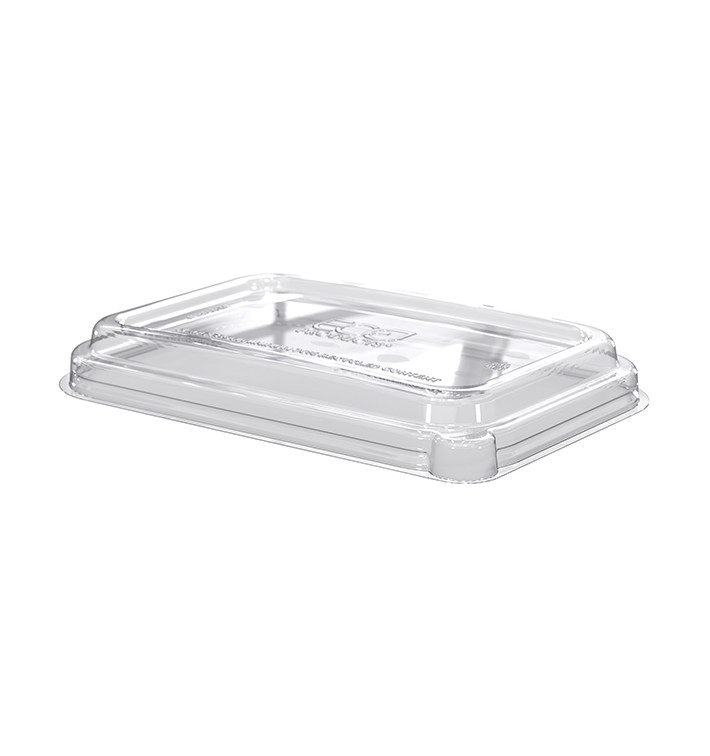 Plastic Lid RPET Clear for Sugarcane Tray Ecologic 710 and 940 ml (400 Units) Plastic Lid RPET Clear for Sugarcane Tray Ecologic 710 and 940 ml (400 Units)